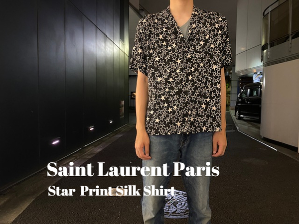【新着入荷】買取イベント対象ブランドSaint Laurent Parisのスタープリントシルクシャツが入荷致しました。：画像1
