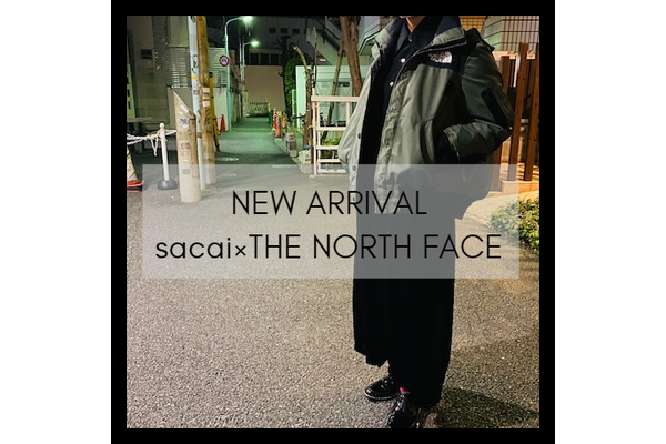 sacai×THE NORTH FACEのボンバージャケットが竹下通り店に入荷致しました。