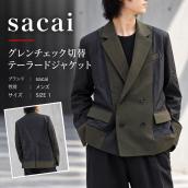 【ブラコレ原宿竹下通り店／新入荷】sacai（サカイ）グレンチェック切替テーラードジャケット｜原宿・表参道・明治神宮前：画像1