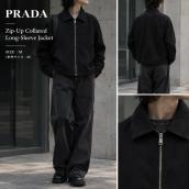 【ブラコレ原宿竹下通り店／新入荷】PRADA（プラダ）「Zip-Up Collared Long-Sleeve Jacket」ブラックのジャケットをご紹介！：画像1
