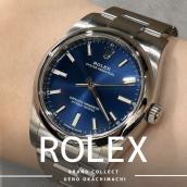 上野・御徒町で【ROLEX／ロレックス】を売る・買うならブランドコレクト上野御徒町店｜Oyster Perpetual 34 Ref.124200 Blue Dial／オイスターパーペチュアル 34 Ref.124200 青文字盤入荷｜Buy & Sell Luxury in Ueno Tokyo｜Tax-Free Available：画像1