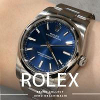 上野・御徒町で【ROLEX／ロレックス】を売る・買うならブランドコレクト上野御徒町店｜Oyster Perpetual 34 Ref.124200 Blue Dial／オイスターパーペチュアル 34 Ref.124200 青文字盤入荷｜Buy & Sell Luxury in Ueno Tokyo｜Tax-Free Available