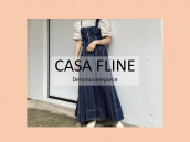 【高価買取/おすすめ商品】CASA FLINE（カーサフライン）フロントホックデニムロングワンピースのご紹介です：画像1