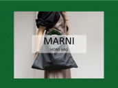 【高価買取/おすすめ商品】MARNI（マルニ）カーフスキン HOBO バッグ レジンハンドルのご紹介です。：画像1