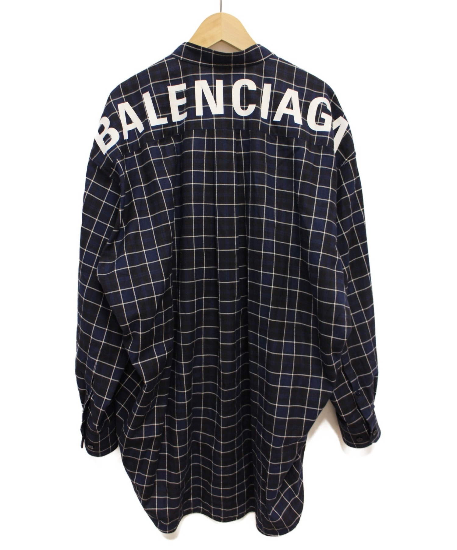 BALENCIAGA (バレンシアガ) New Swing Shirt ネイビー サイズ:34｜ブランド古着の通販サイト【ブランドコレクト】