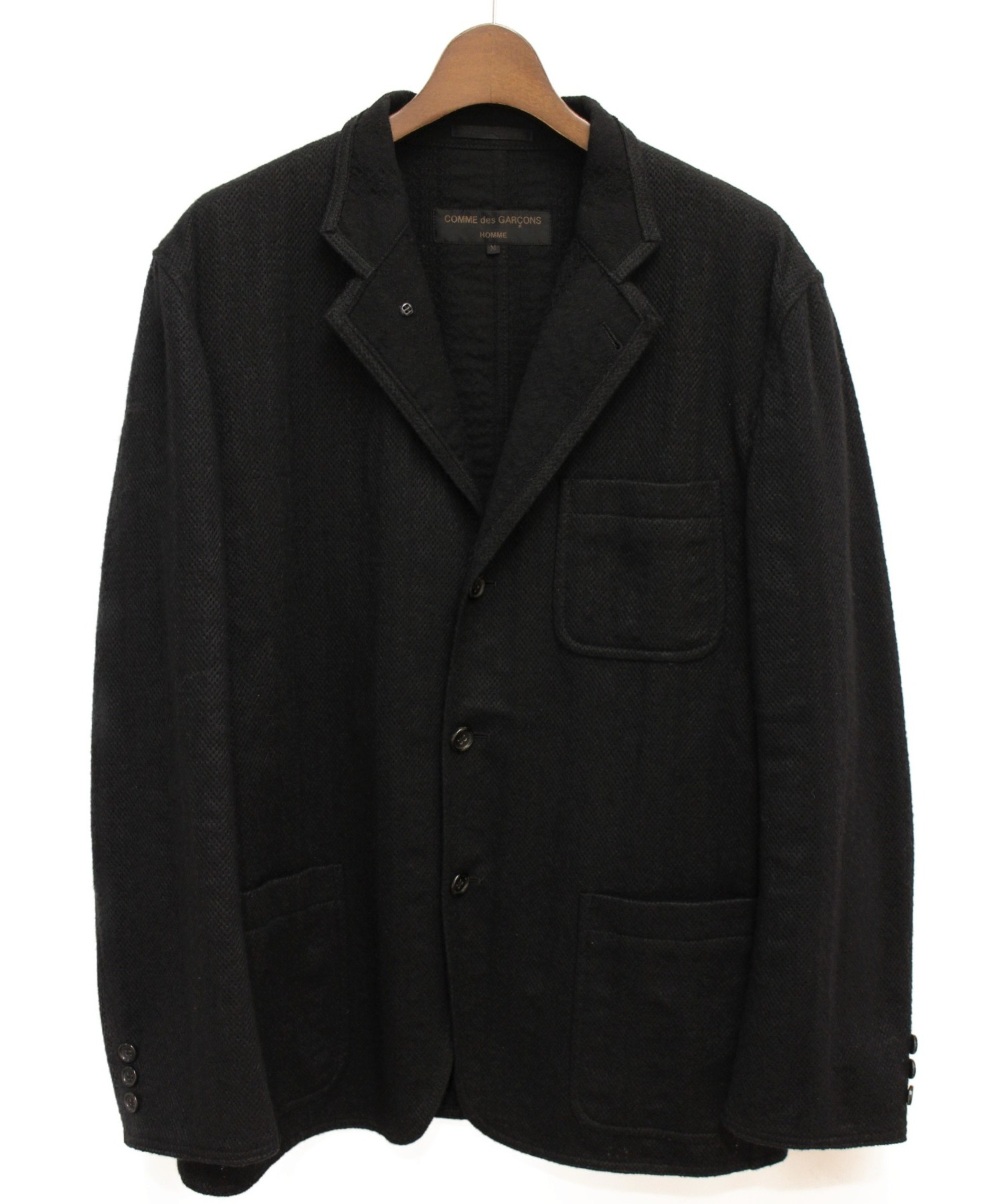 COMME des GARCONS HOMME (コムデギャルソンオム) 3Bテーラードジャケット ブラック サイズ:M｜ブランド古着の通販