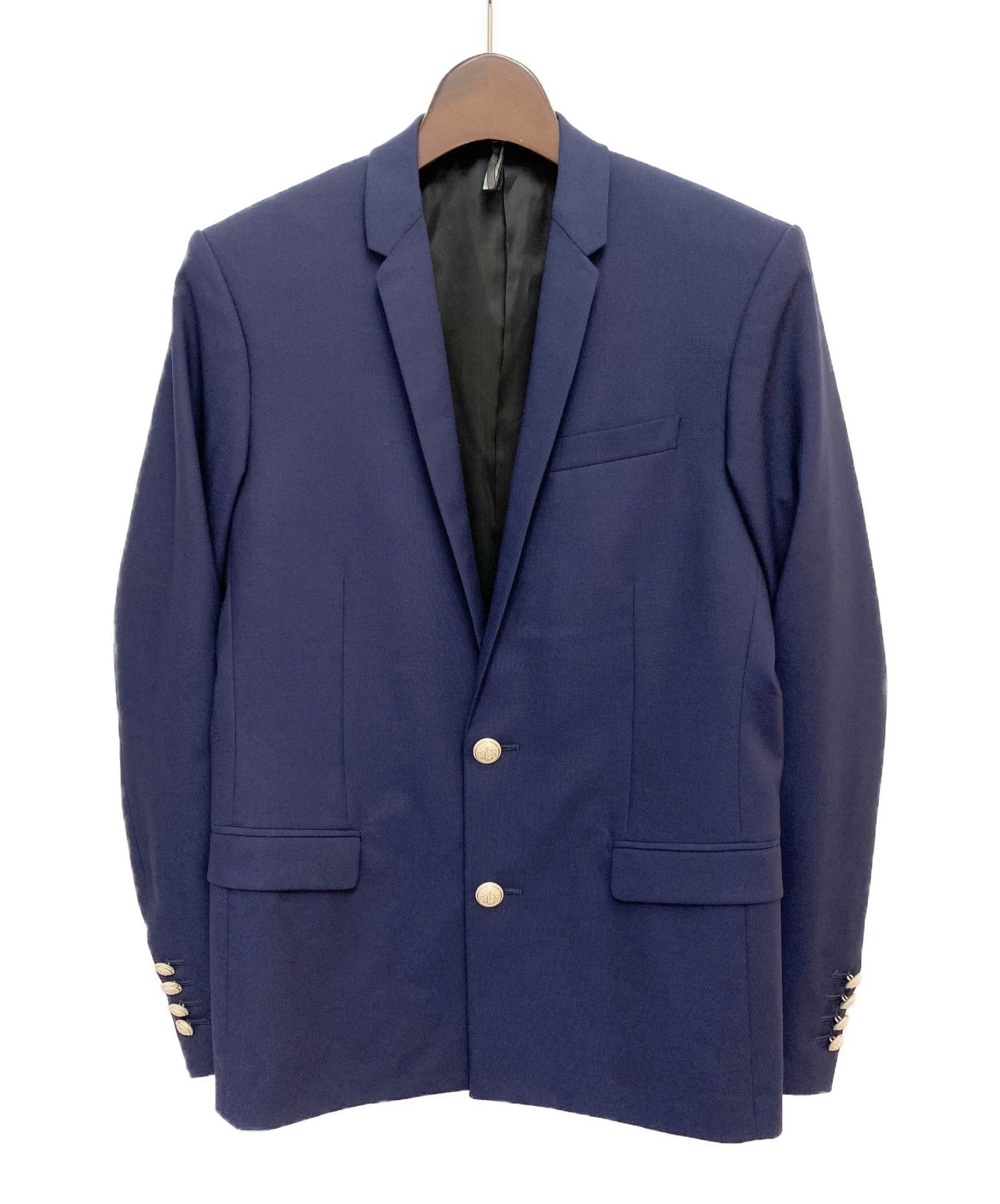 Dior Homme (ディオールオム) ナローラペルチューブジャケット ネイビー サイズ:44｜ブランド古着の通販サイト【ブランドコレクト】