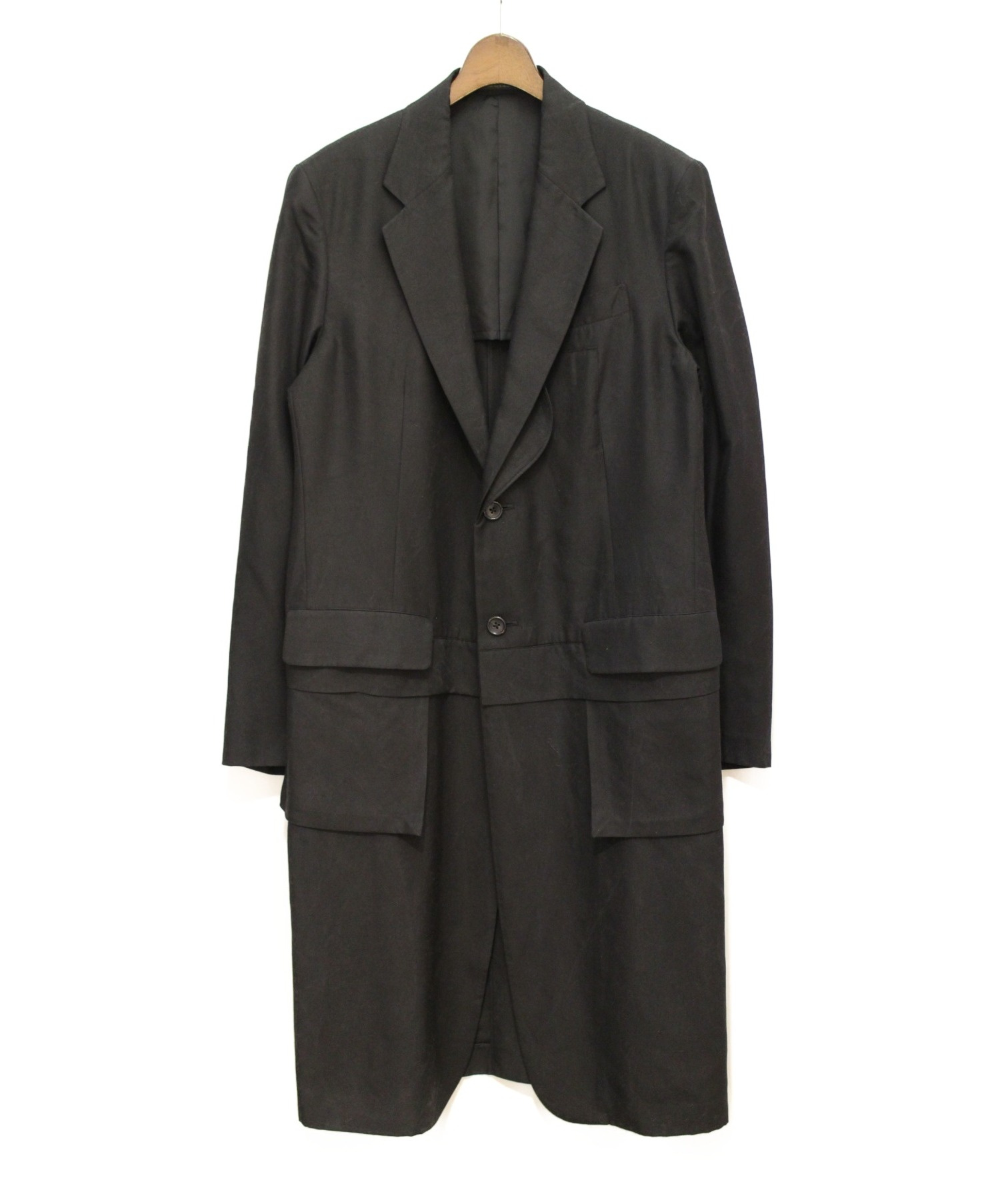Yohji Yamamoto pour homme (ヨウジヤマモトプールオム) ロングジャケット ブラック サイズ:3｜ブランド古着の通販