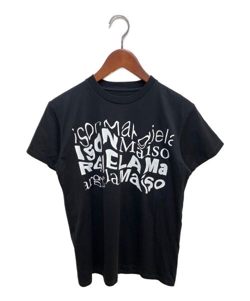 Maison Margiela (メゾンマルジェラ) 21SS ディストーテッドロゴTシャツ ブラック サイズ:XS｜ブランド古着の通販サイト