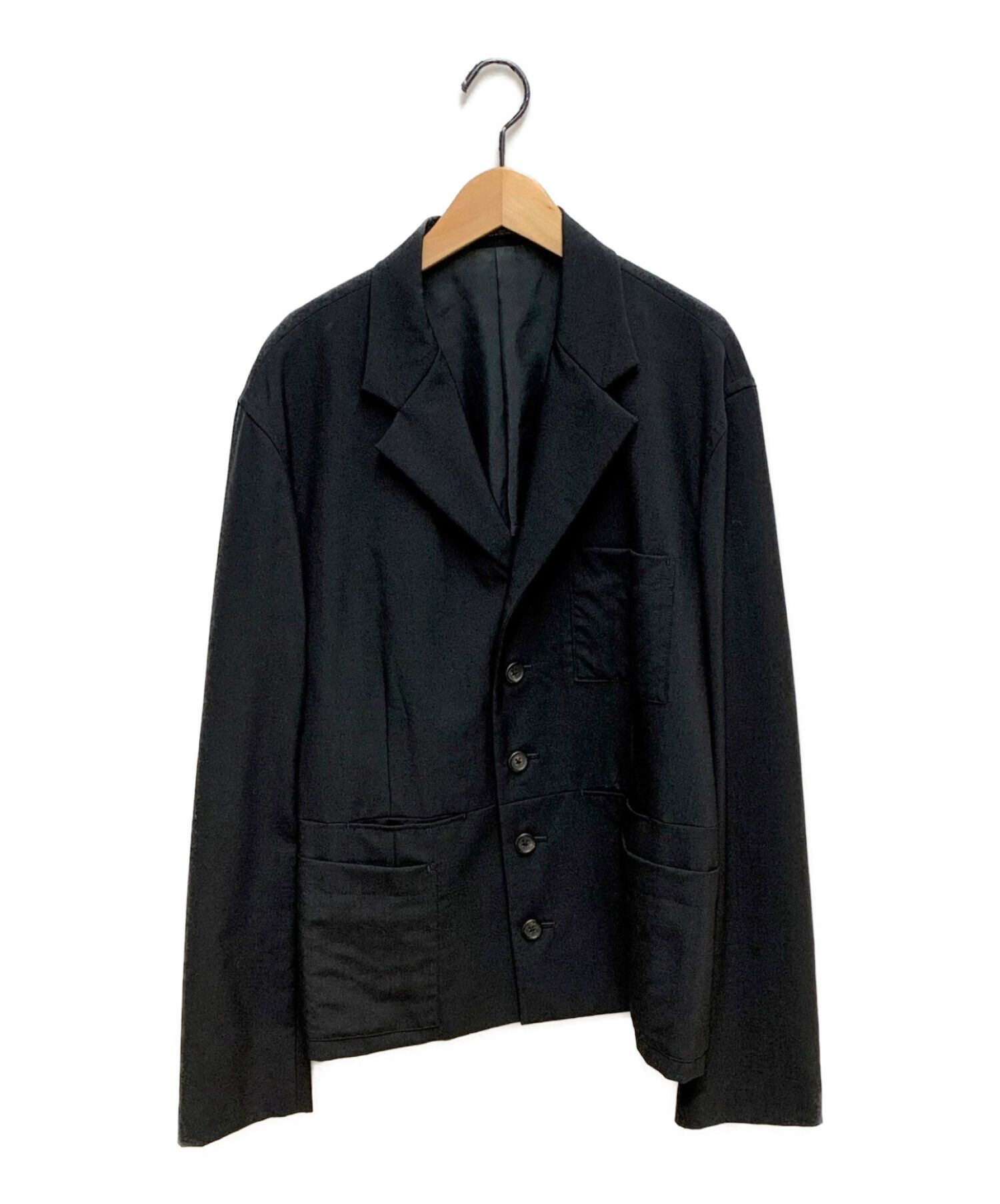 Yohji Yamamoto pour homme (ヨウジヤマモトプールオム) 93SS ポケットデザインロングジャケット ブラック サイズ