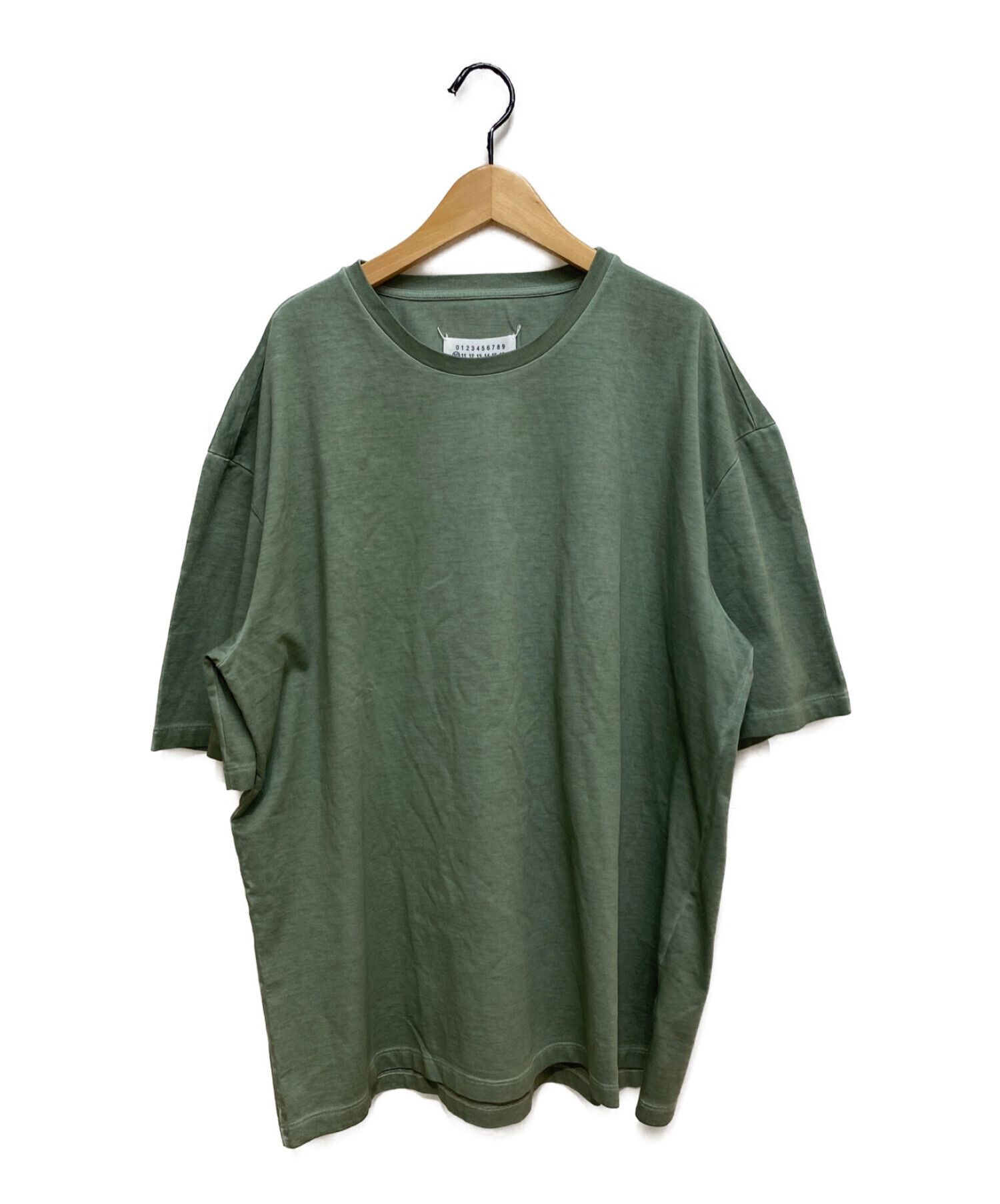 Maison Margiela (メゾンマルジェラ) ガーメントダイオーバーサイズTシャツ オリーブ サイズ:48｜ブランド古着の通販サイト