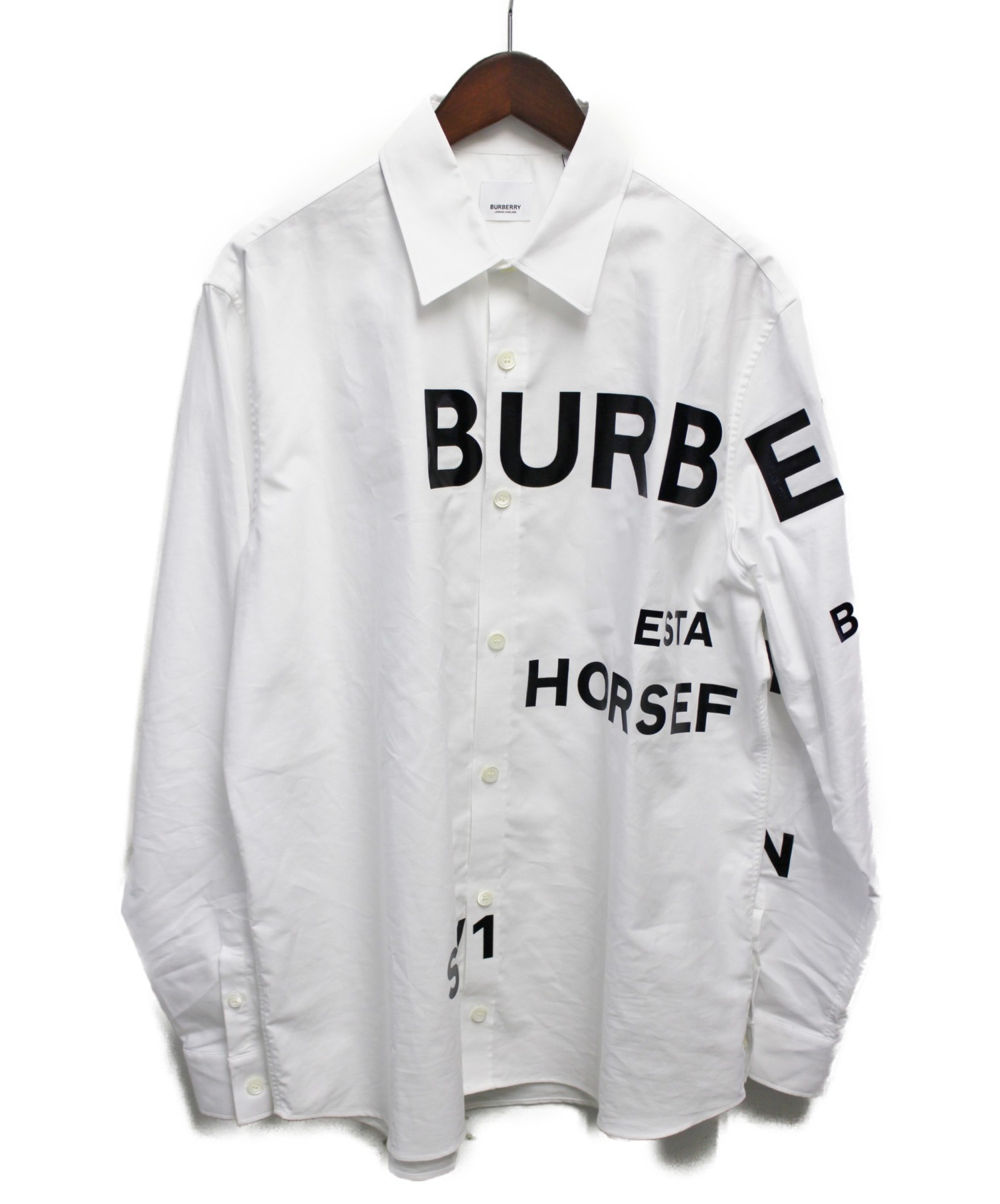 BURBERRY (バーバリー) ホースフェリーシャツ ホワイト サイズ:M｜ブランド古着の通販サイト【ブランドコレクト】