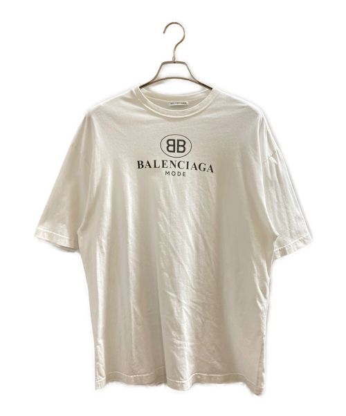 BALENCIAGA (バレンシアガ) BBロゴプリントT ホワイト サイズ:Ⅿ｜ブランド古着の通販サイト【ブランドコレクト】