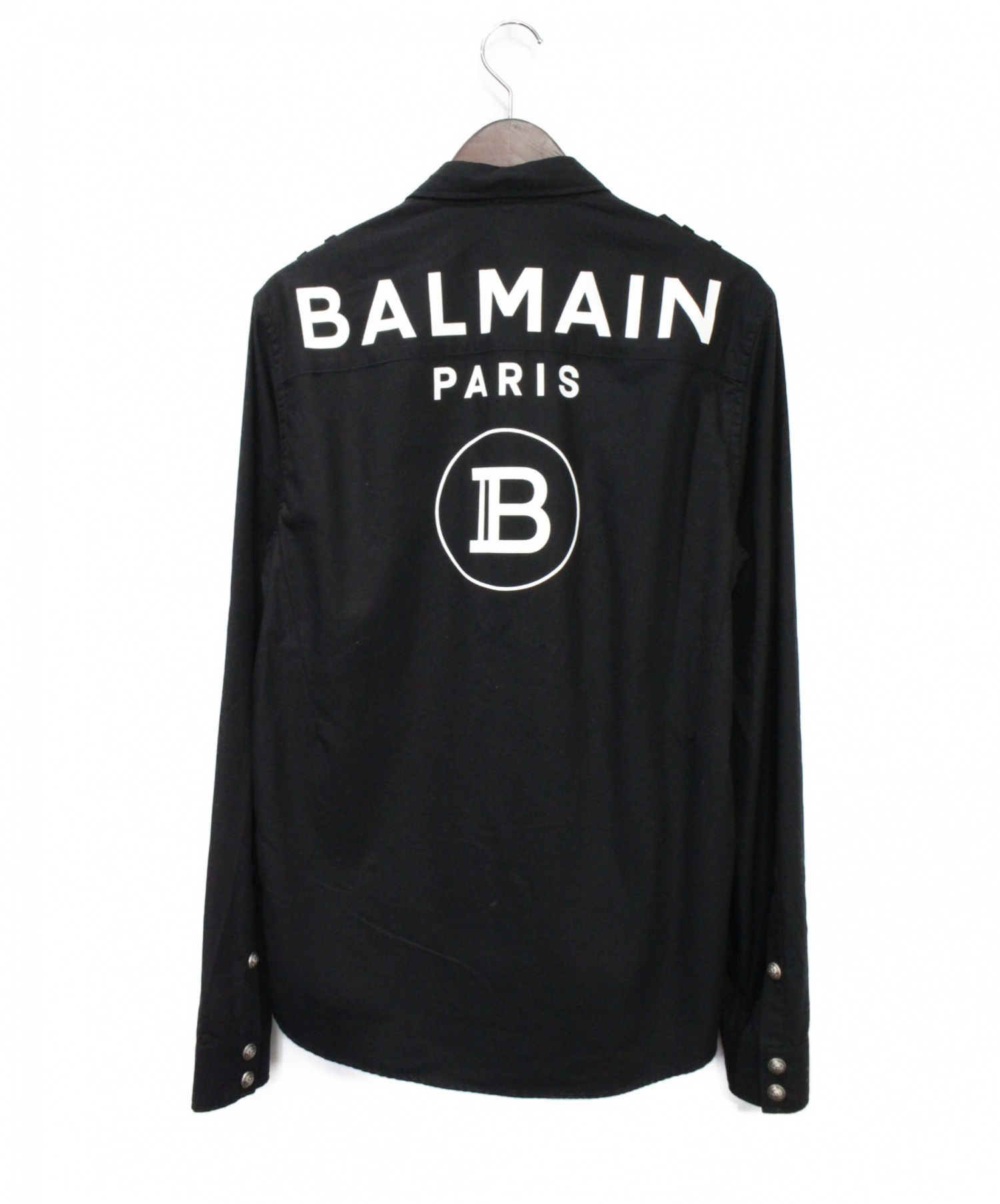 BALMAIN - BALMAIN バルマン 20AW ロゴプリント クルーネック 半袖T