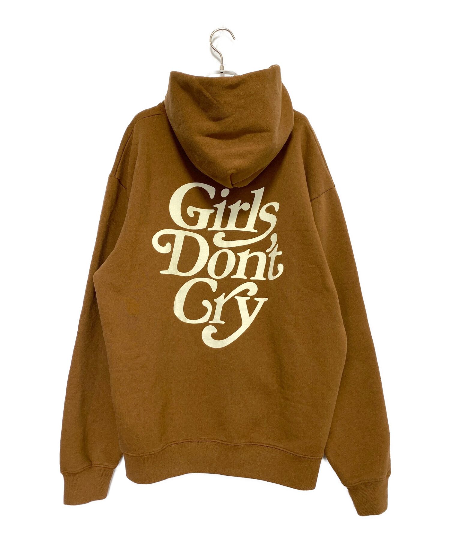 GIRLS DON'T CRY (ガールズドントクライ) Girls Don't Cry Logo Hoodie ブラウン サイズ:XL