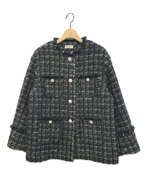 IENA (イエナ) Monotone Tweed ジャケット ブラック サイズ:36｜ブランド古着の通販サイト【ブランドコレクト】
