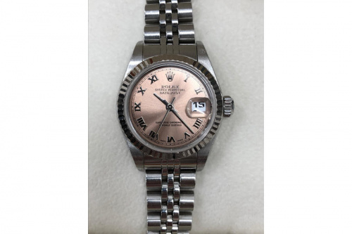 ロレックス デイトジャストレディース 79174ピンクY番 元箱保証書 中古)ROLEX ロレックス デイトジャスト 79174G ピンク（商品ID