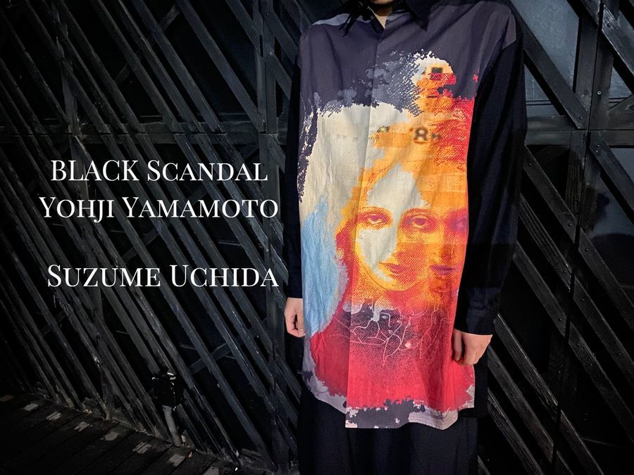 Black scandal yohji yamamoto  水彩画シャツ20ss