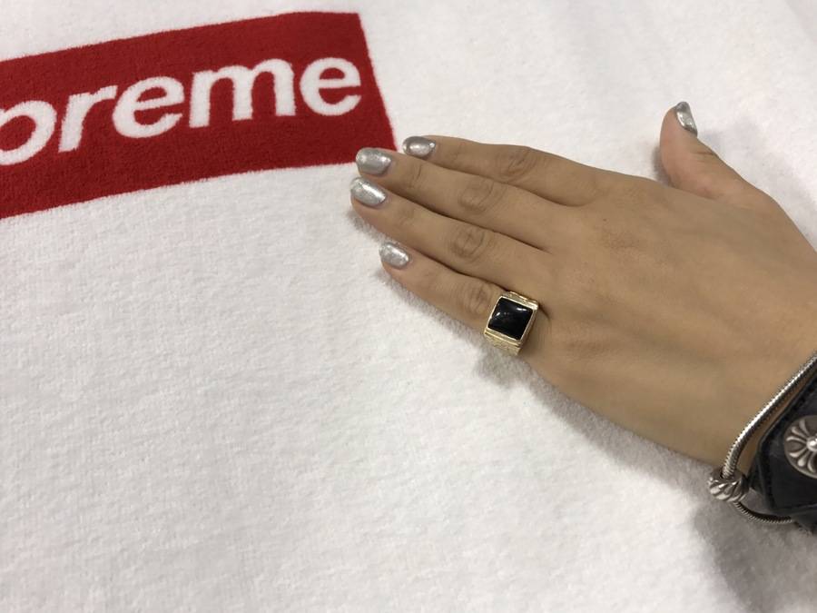 メンズsupreme onyx ピンキーリング オニキス - ecoinnvites.com