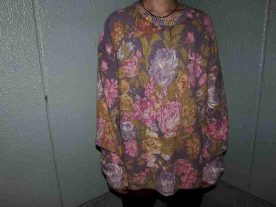 Supreme Printed Floral Angora Sweater
