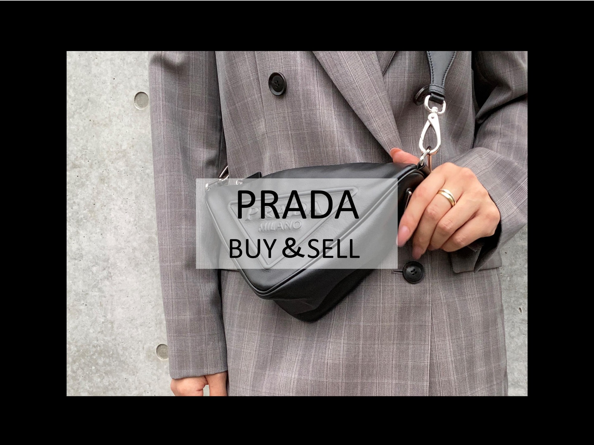高価買取】PRADA/プラダのトライアングルレザーショルダーバッグ高価