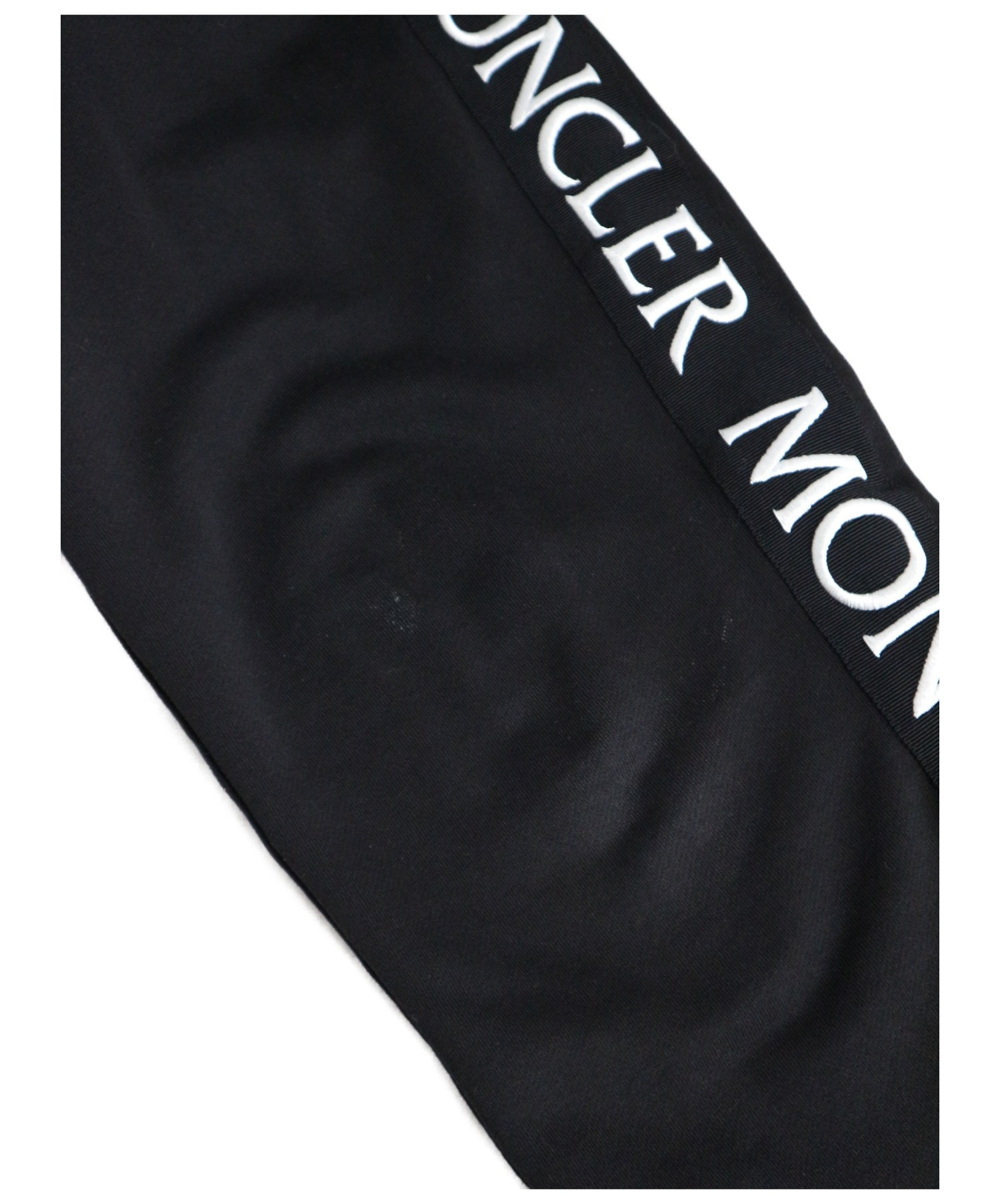 MONCLER (モンクレール) ロゴラインスウェットパンツ ブラック サイズ 