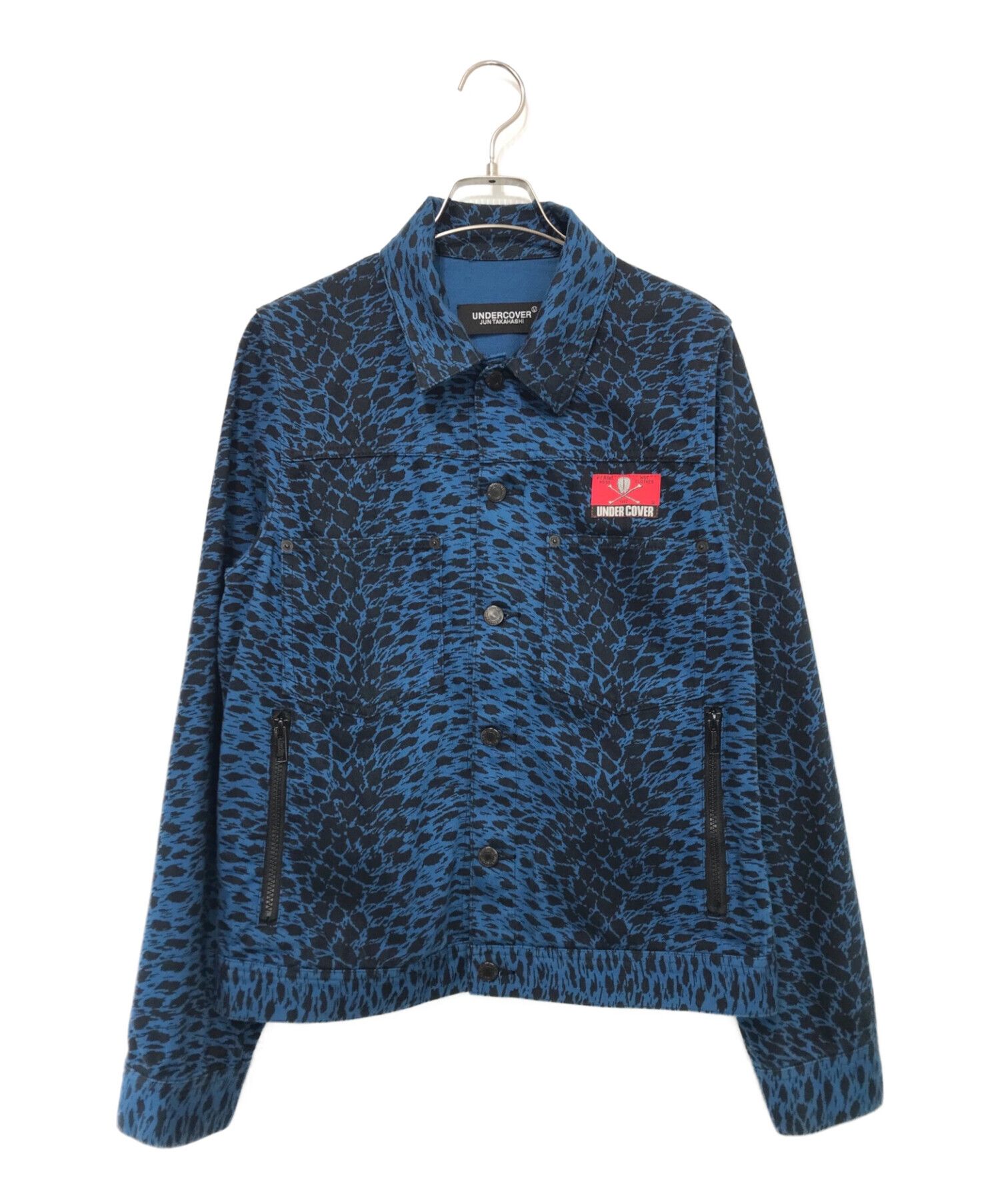 UNDERCOVER (アンダーカバー) レオパードデニムジャケット ブルー サイズ:1