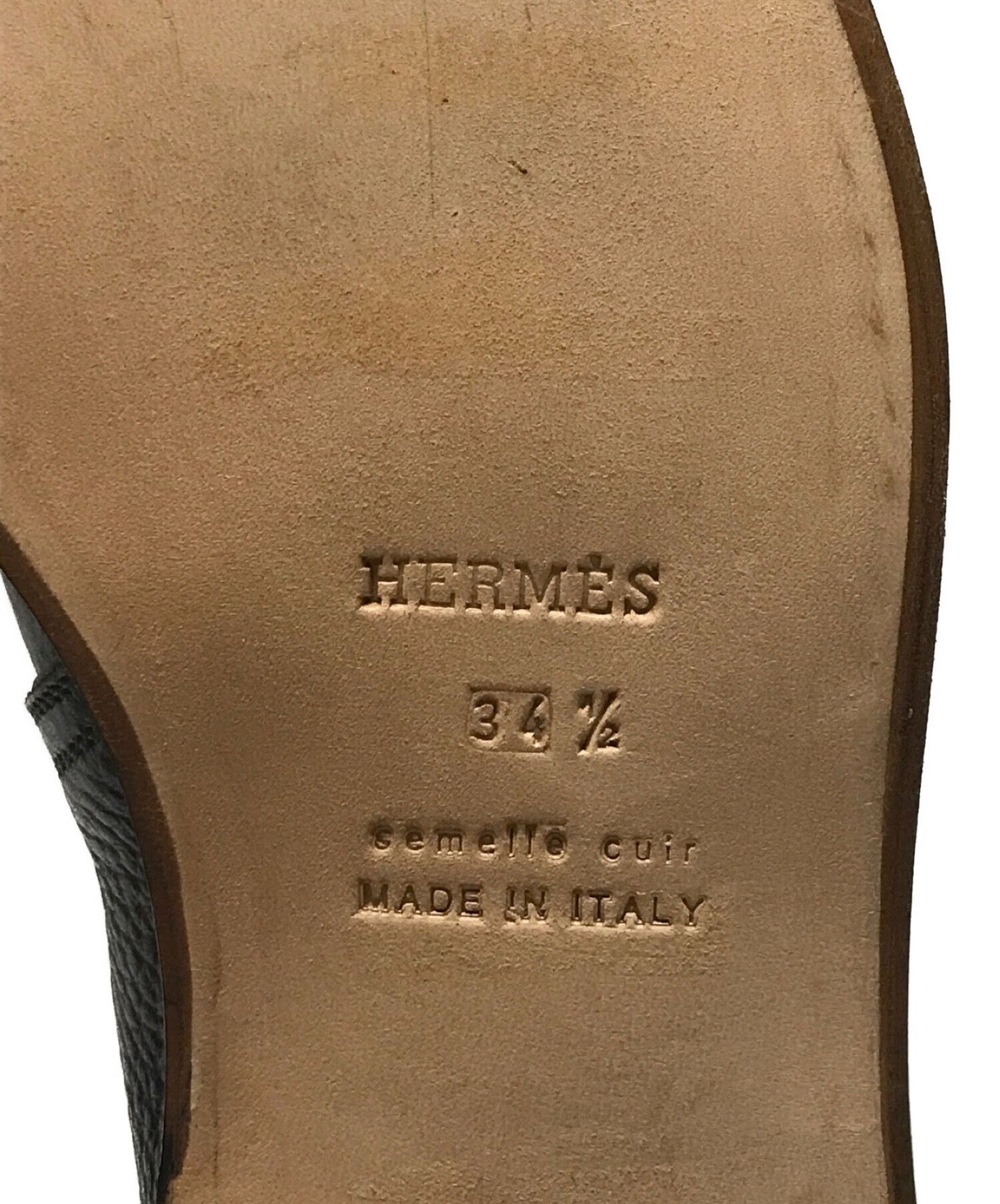 低価格 【未使用】HERMES チャッカーブーツ ブラウン レザー 34.5