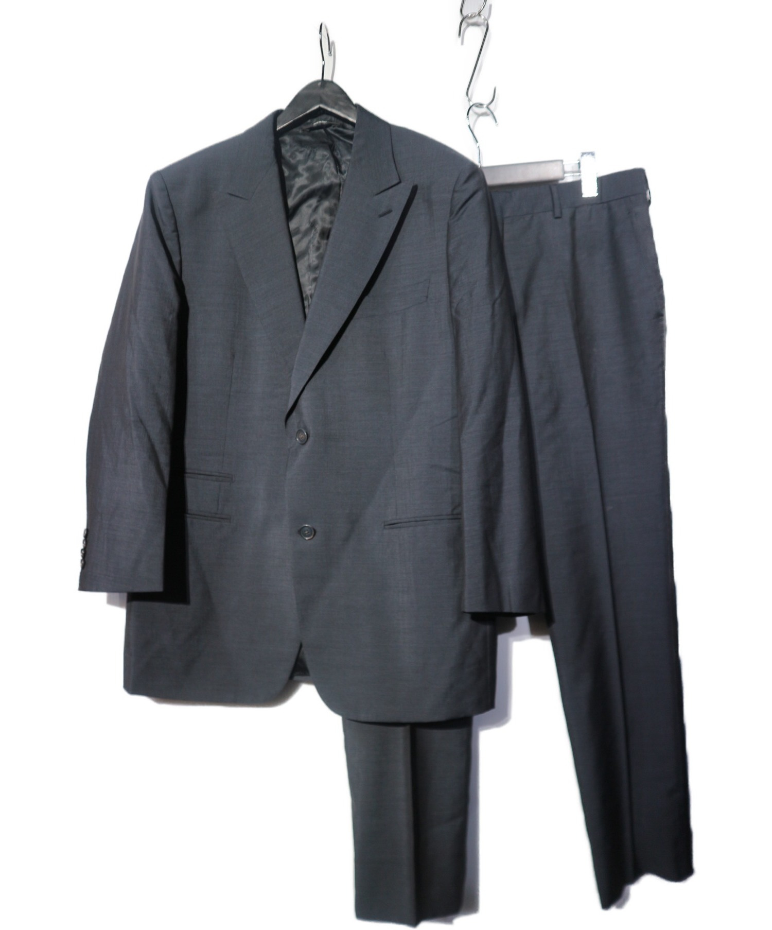 HERMES (エルメス) セットアップ2Bスーツ チャコールグレー サイズ:表記無し（実寸をご確認下さい） エルメスジャポンタグ