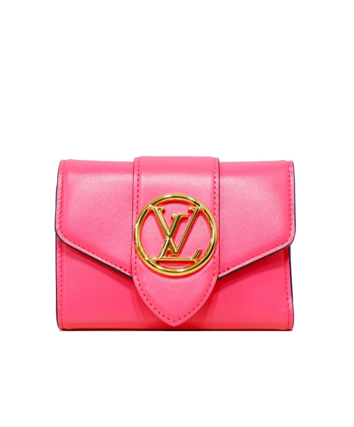 LOUIS VUITTON (ルイヴィトン) ポルトフォイユ LV ポンヌフ コンパクト ピンク M69177 FH0290 20年製