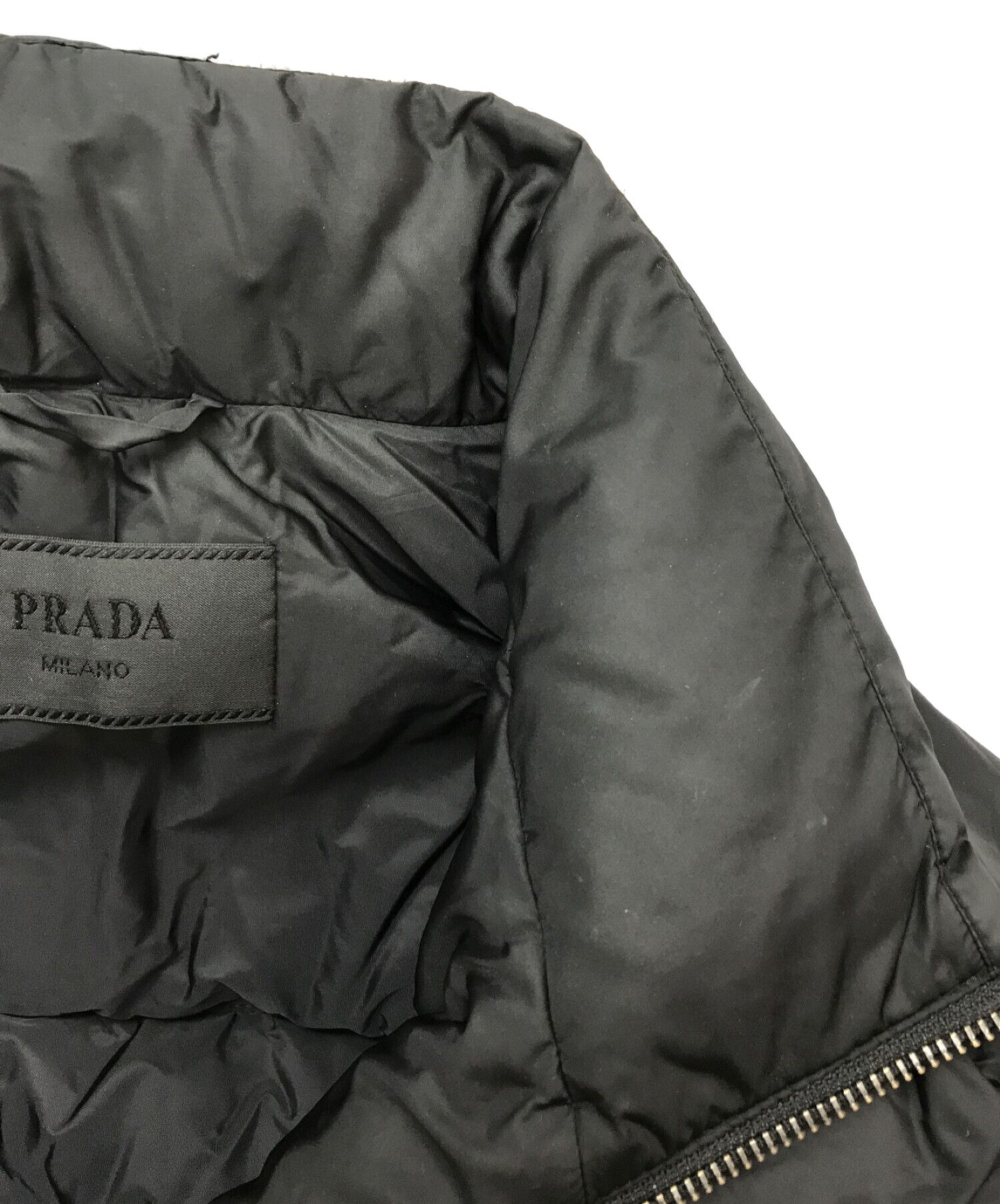 PRADA (プラダ) NYLON PIUMA NERO / ダウンジャケット ブラック サイズ 