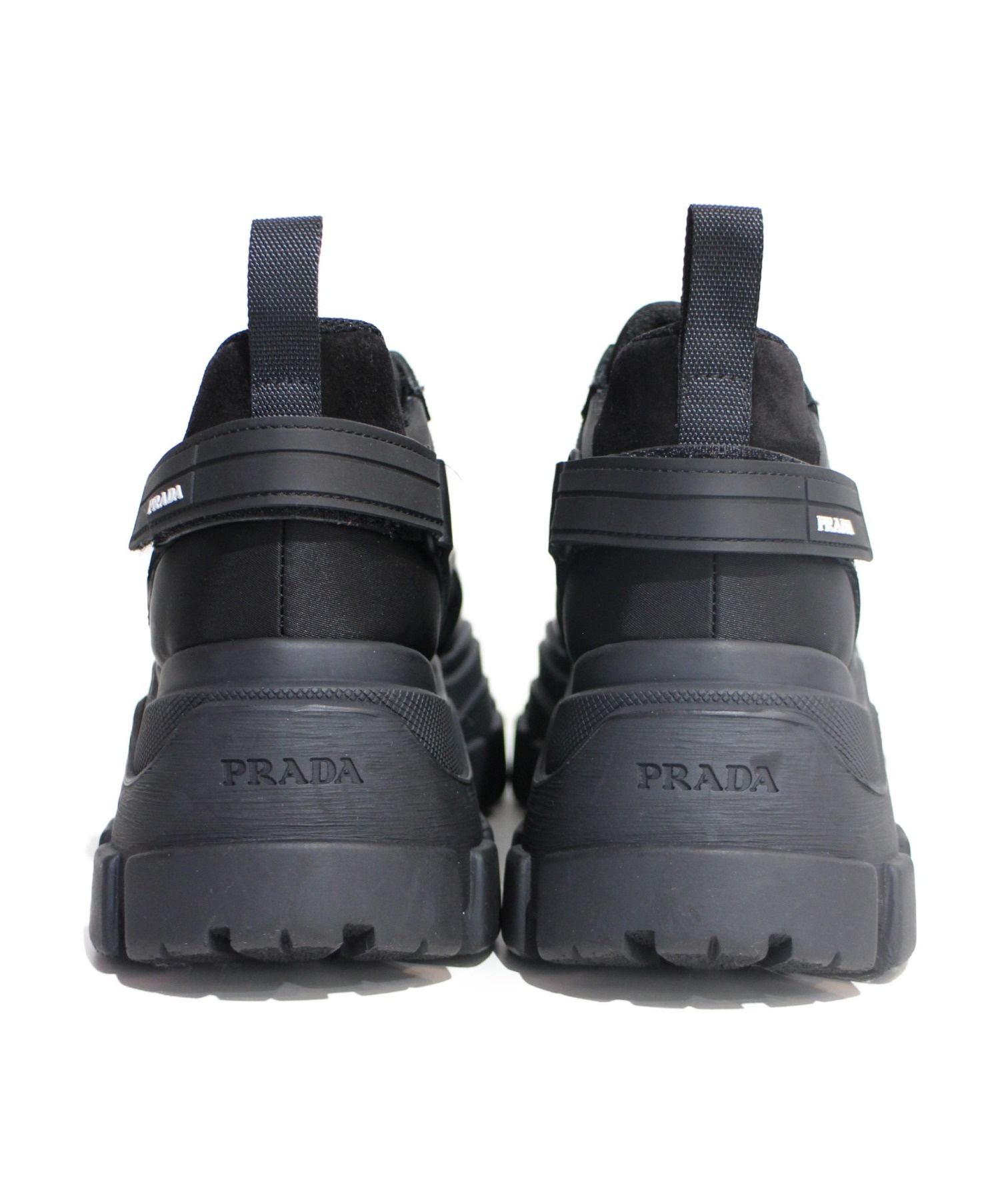 PRADA (プラダ) ペガサス ブロックスニーカー ブラック サイズ:37 ペガサス