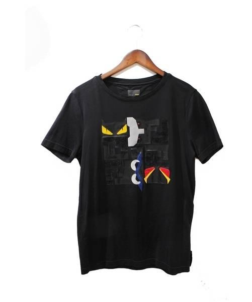 FENDI (フェンディ) モンスターパッチTシャツ ブラック サイズ:XS 