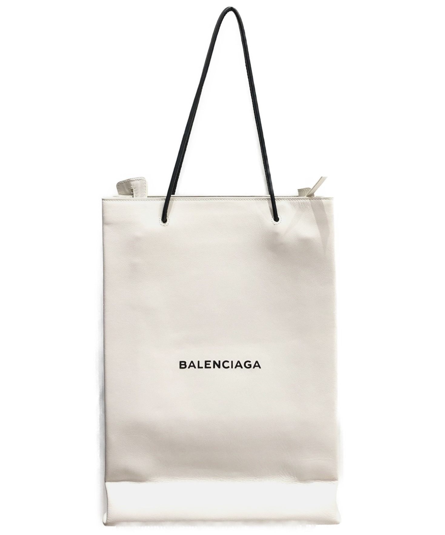 明日まで!BALENCIAGAノースサウスショッピングトートホワイト