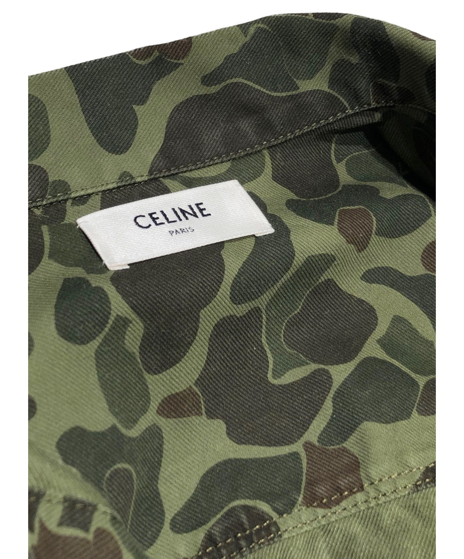 CELINE (セリーヌ) ミリタリーオーバーシャツ サイズ:M カモフラージュ 