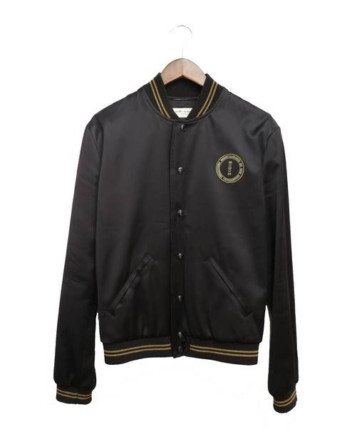 Saint Laurent Paris サンローランパリ Teddy Palladium Jacket スカジャン ブラック サイズ 44 ブランド古着の通販サイト ブランドコレクト