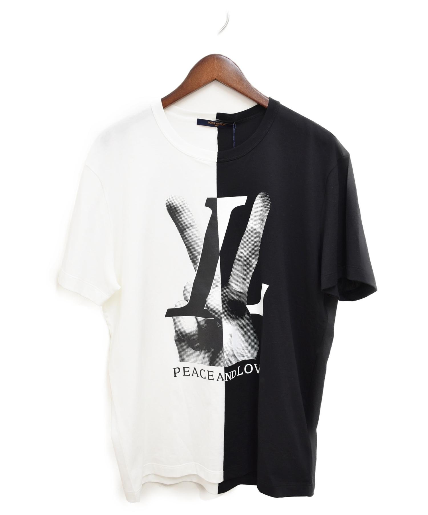 LOUIS VUITTON (ルイ・ヴィトン) PEACE AND LOVE Tシャツ ホワイト 