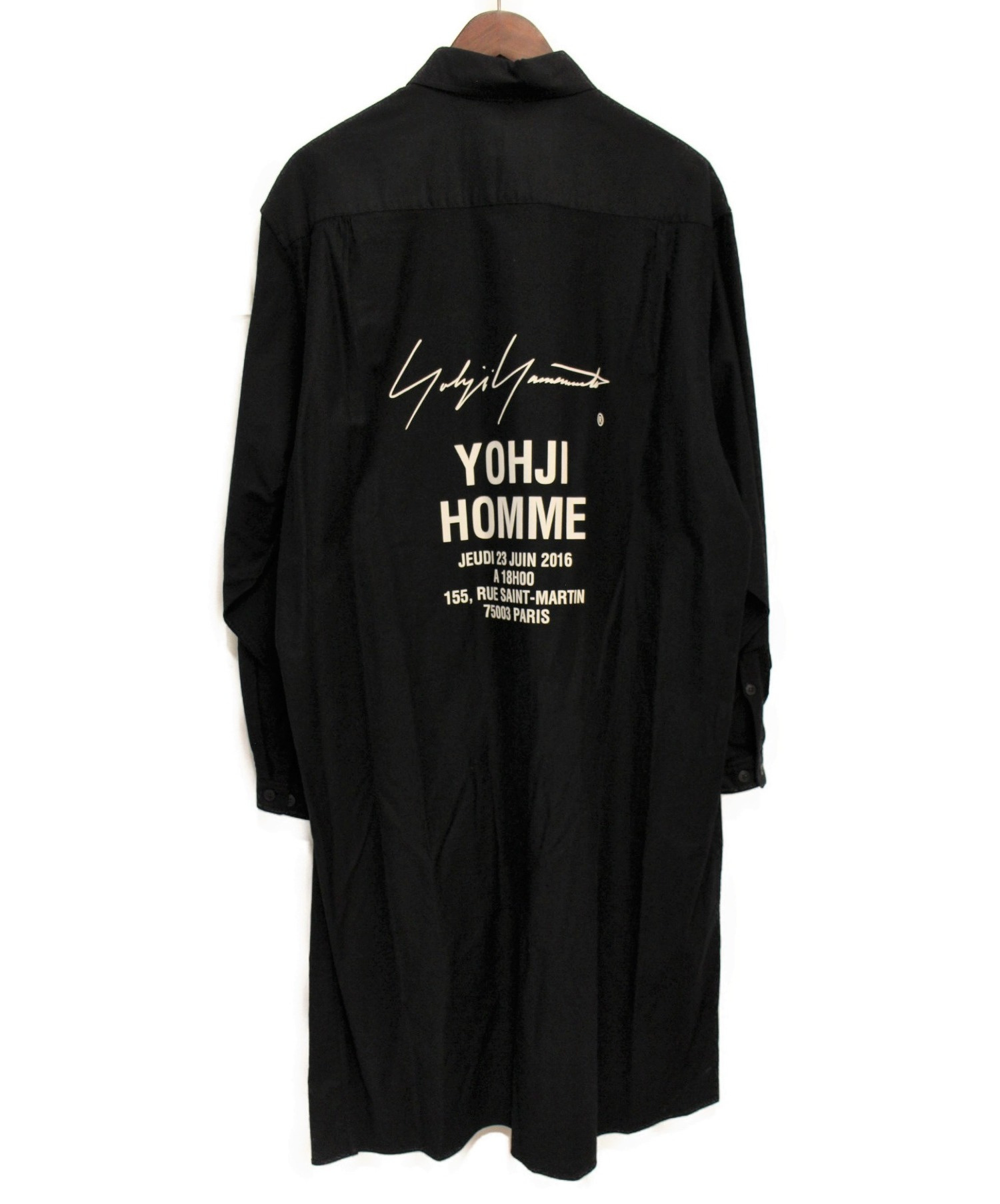 YOHJI YAMAMOTO (ヨウジヤマモト) スタッフシャツ ブラック サイズ:3