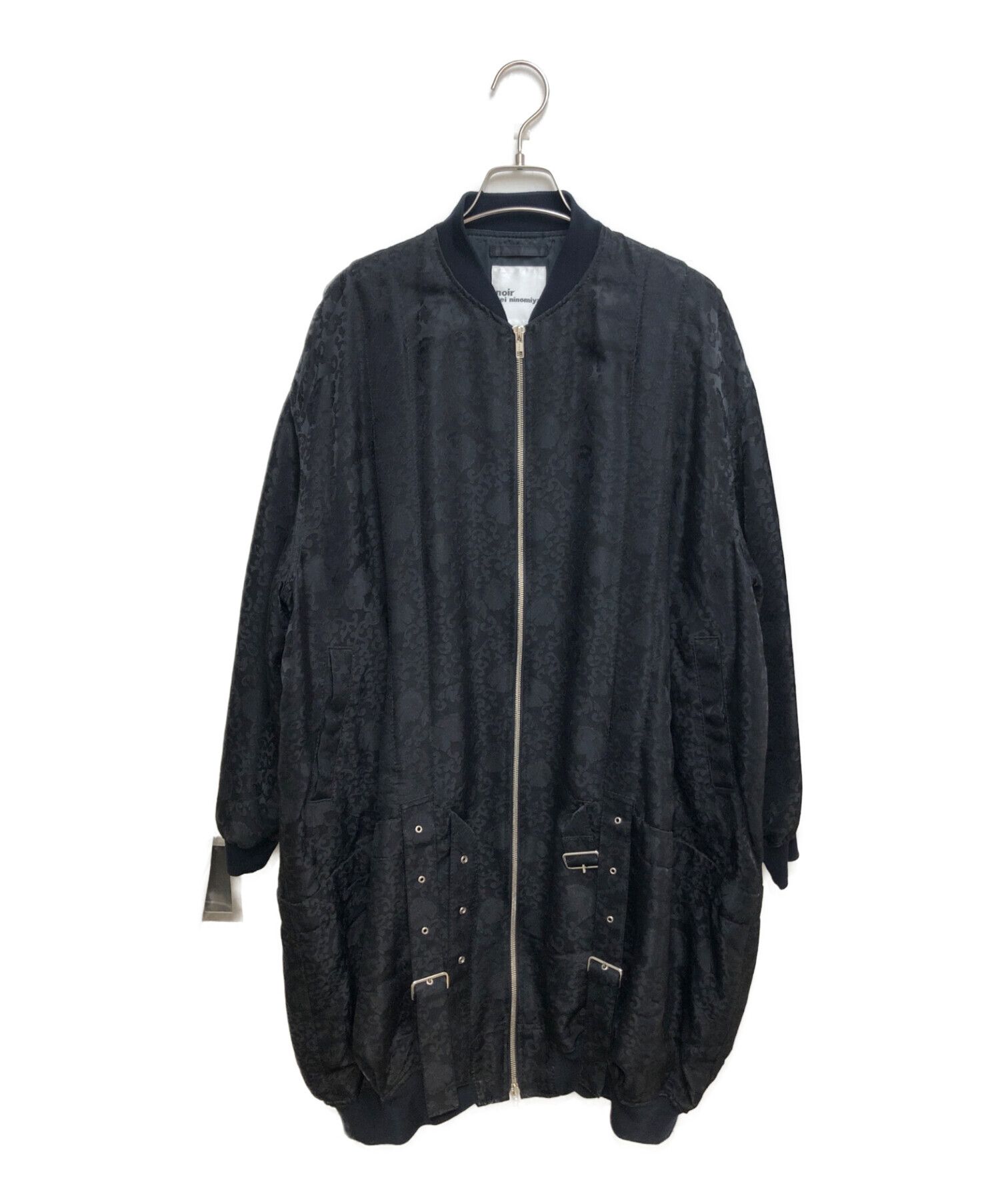 noir kei ninomiya (ノワール ケイ ニノミヤ) ロングMA-1ジャケット ブラック サイズ:S