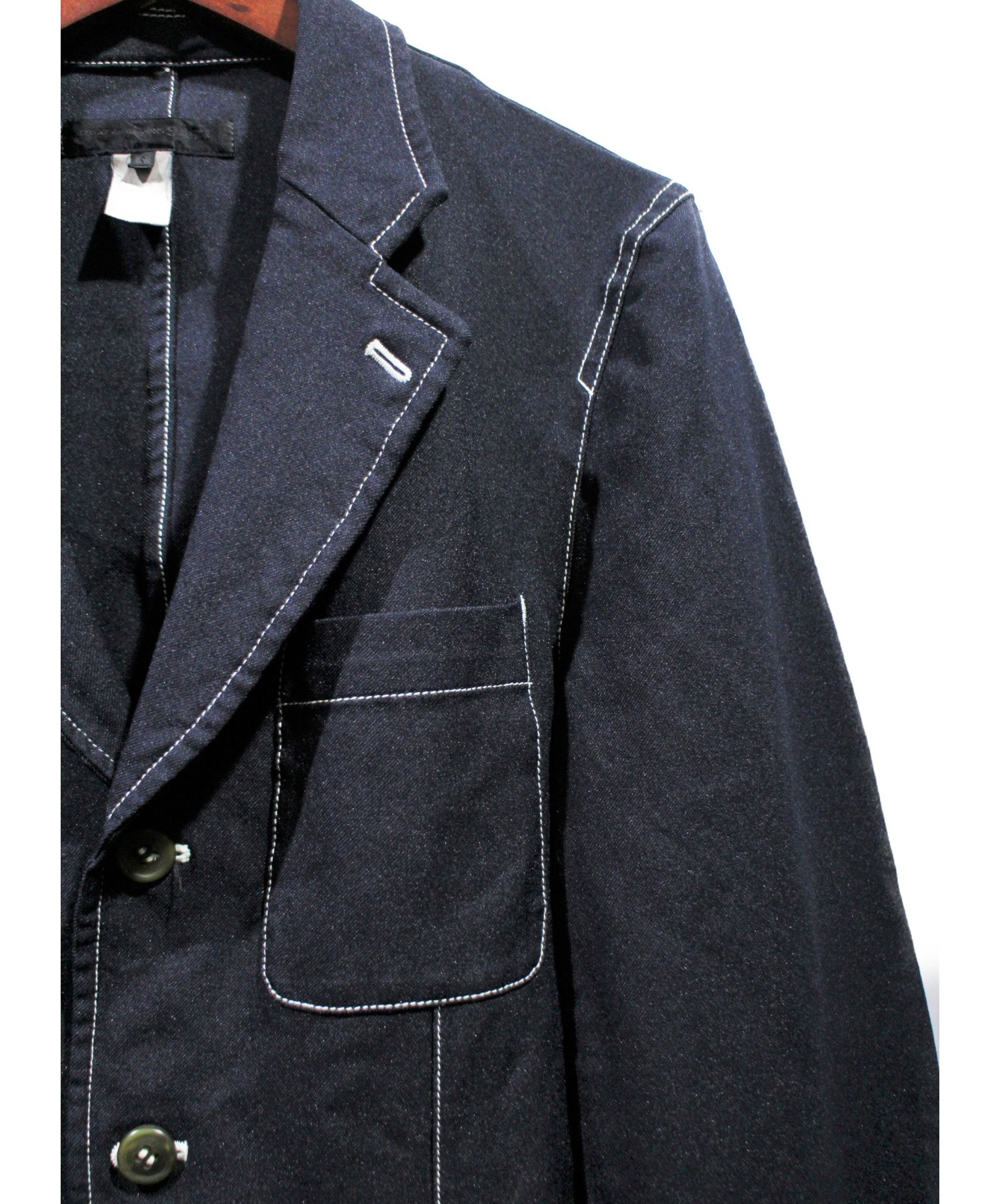 COMME des GARCONS SHIRT (コムデギャルソンシャツ) 製品染めジャケット ネイビー サイズ:S