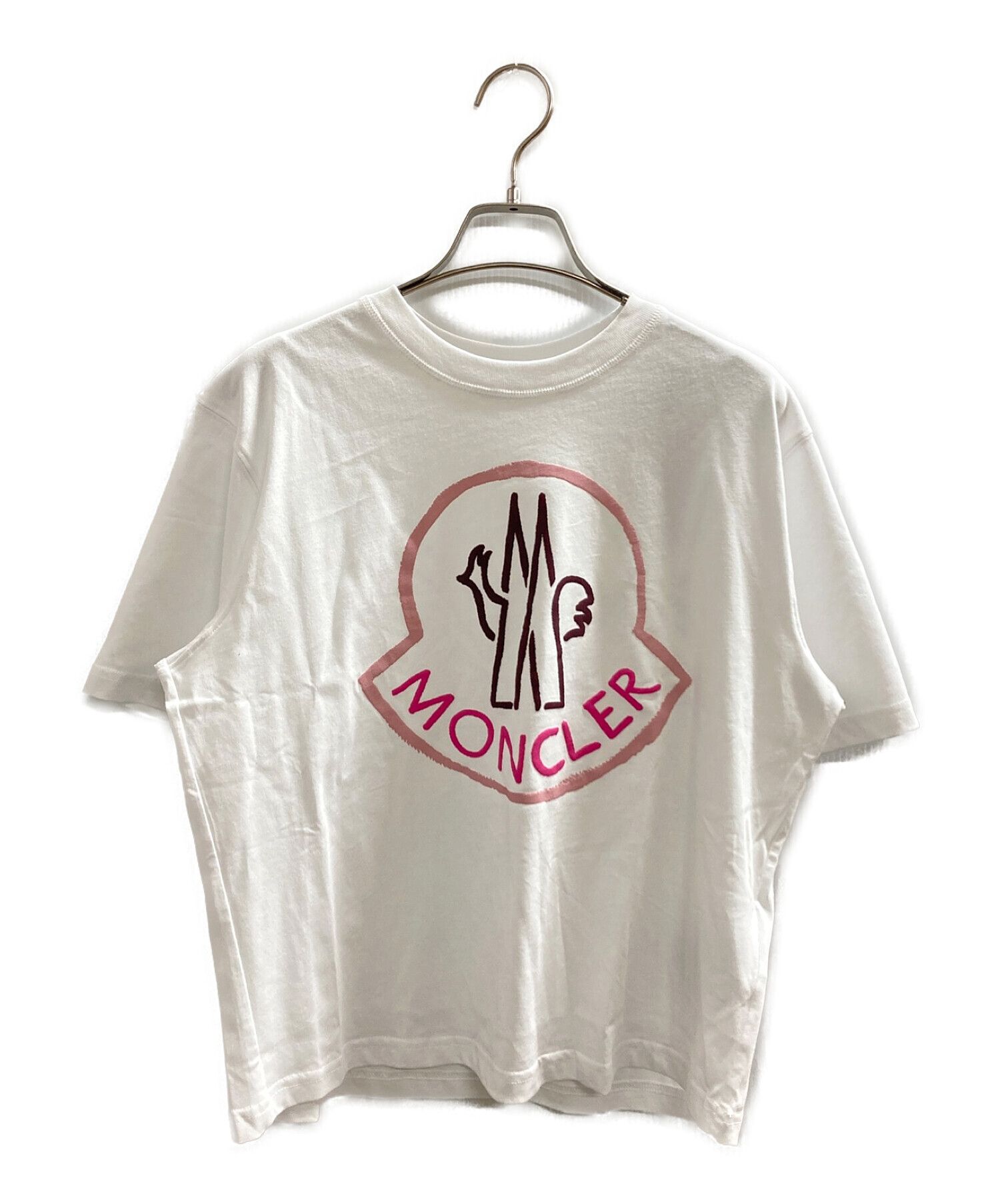 新品最新品 モンクレール ホワイト サイズXS MONCLER 半袖Tシャツ ロゴ