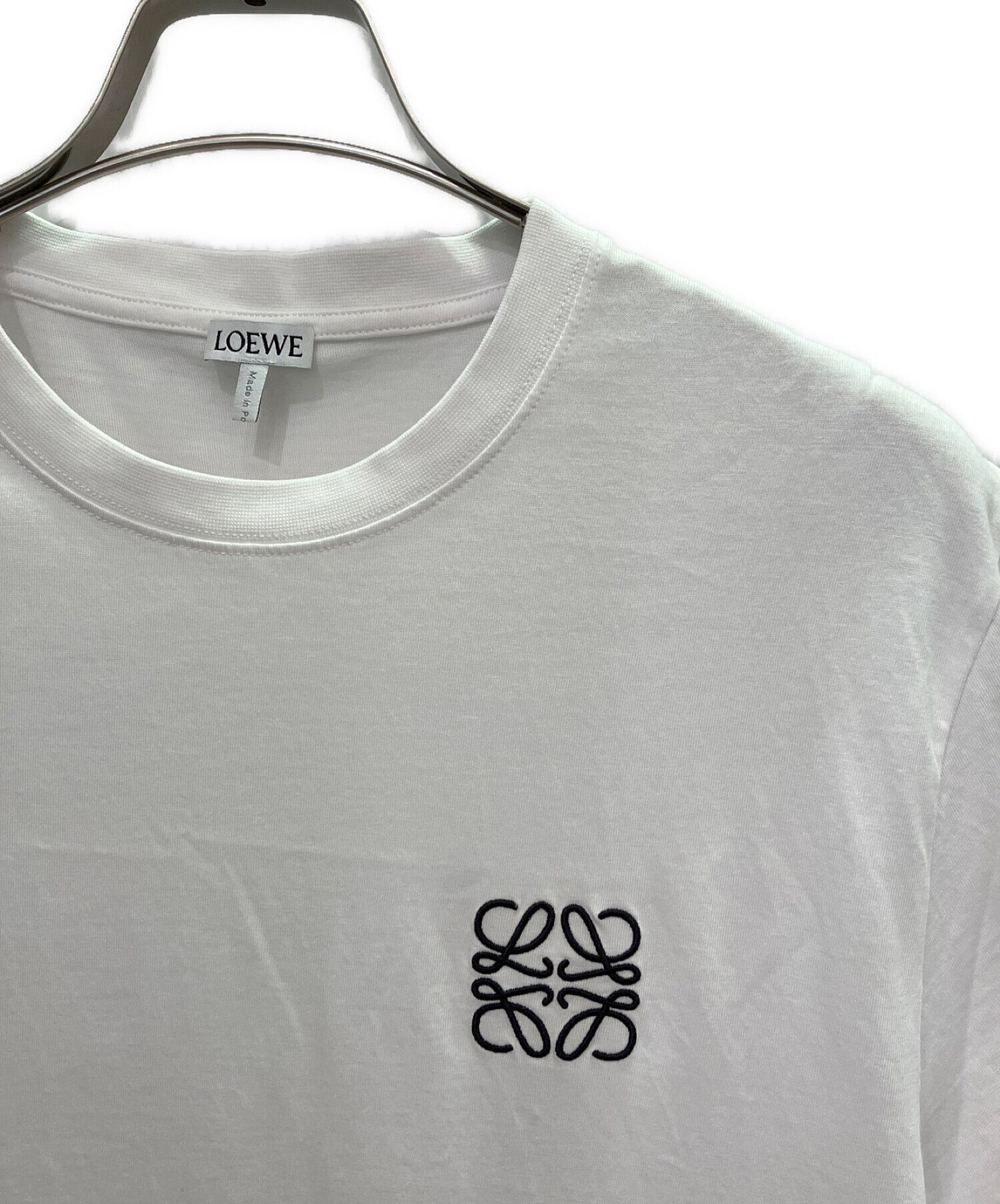 LOEWE (ロエベ) アナグラム刺繍 コットンTシャツ ホワイト サイズ:S