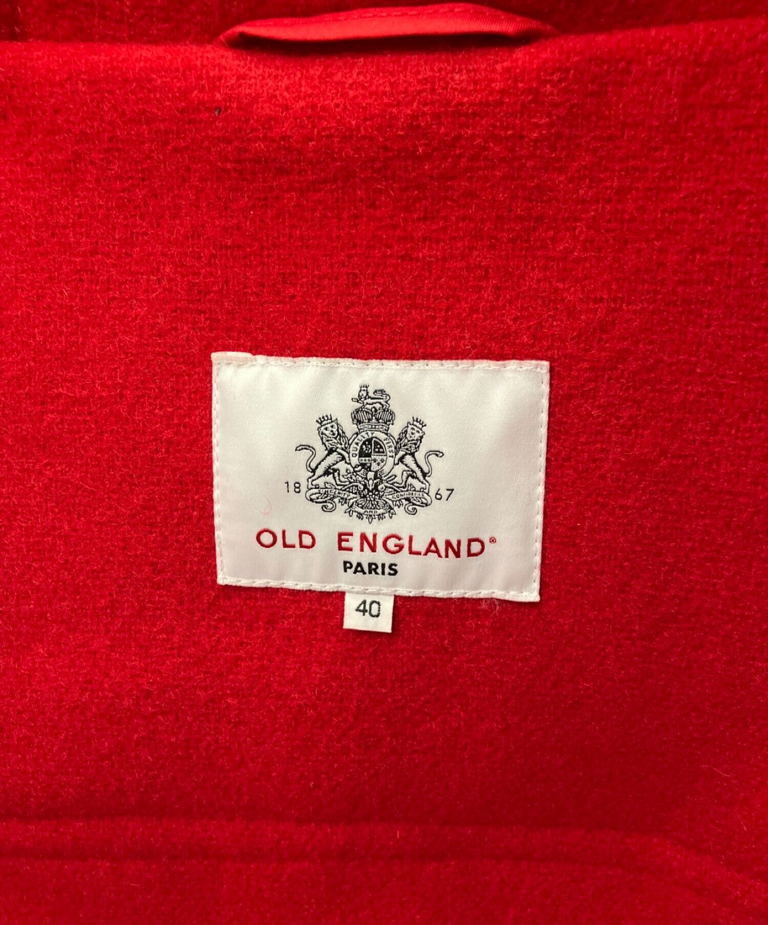 OLD ENGLAND (オールドイングランド) ダッフルコート レッド サイズ:40｜ブランド古着の通販サイトブランドコレクト