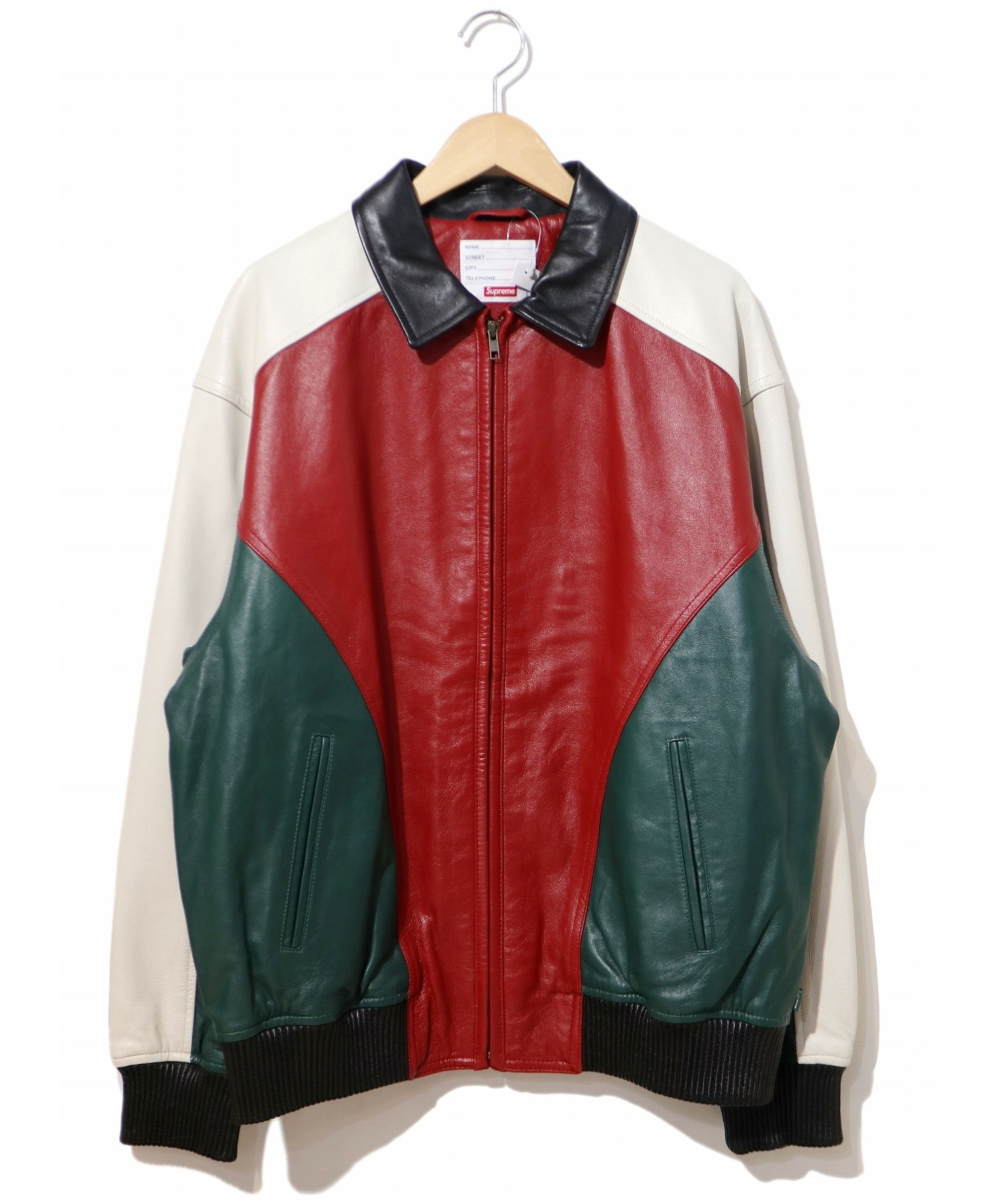 レザージャ Supreme - Lサイズ Studded Arc Logo Leather Jacketの通販 by RESALE.com