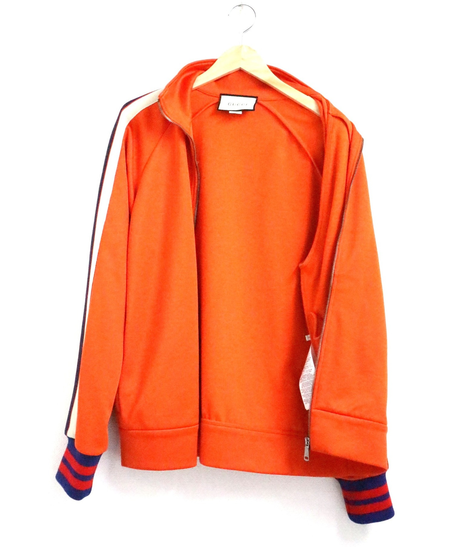 GUCCI (グッチ) テクニカルジャージージャケット オレンジ サイズ:SIZE S ケリングジャパンタグ付属 474634