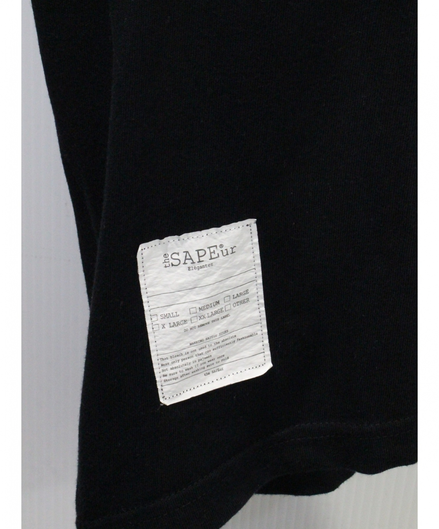 A Elegantes SAPEur (エレガンティス サプール) Tシャツ ブラック 