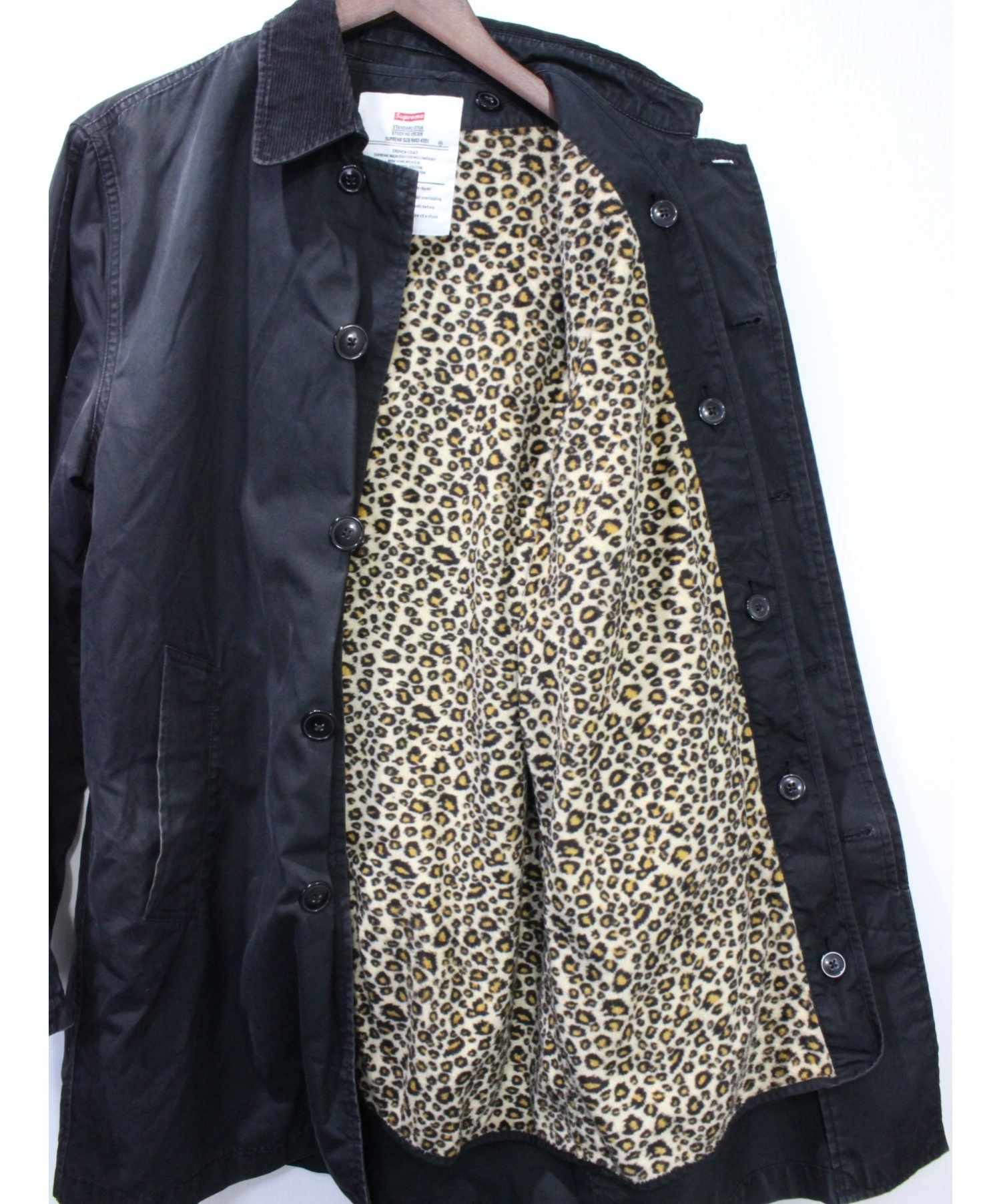 【国内発送】 supreme leopard lined trench coat 11AW ステンカラーコート