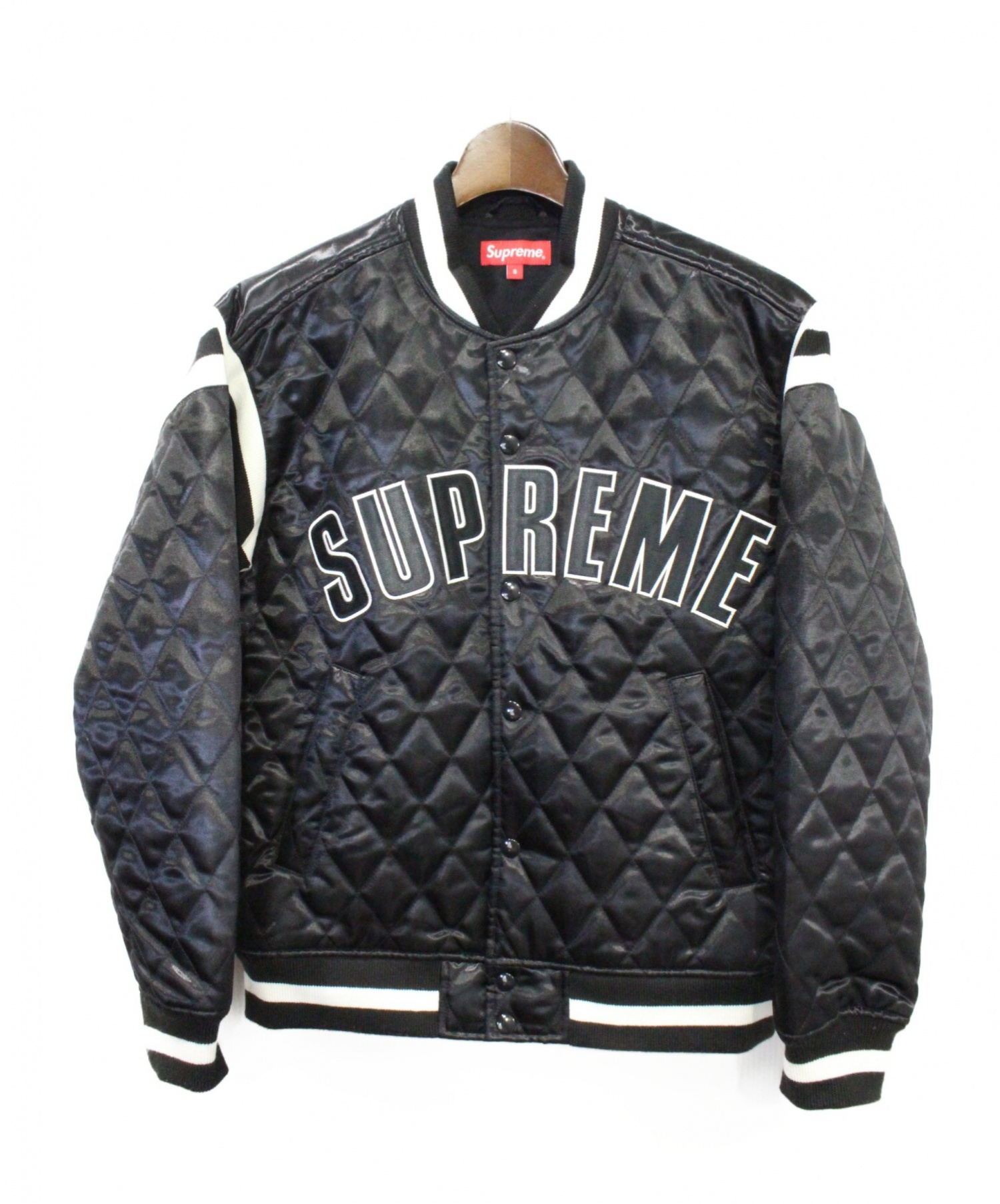 メンズ Supreme - supreme Quilted Satin Varsity Jacketの通販 by