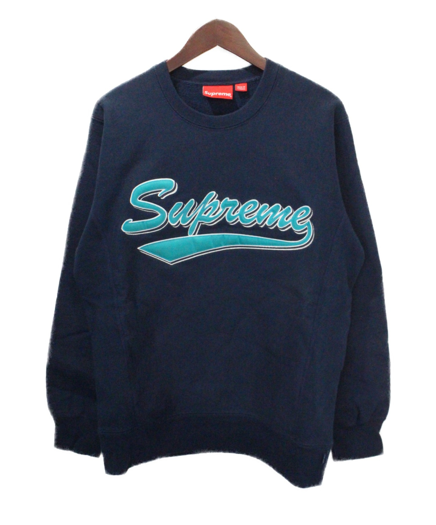 最新品 【試着のみ】SUPREME Brush Script Crewneck 超歓迎お得