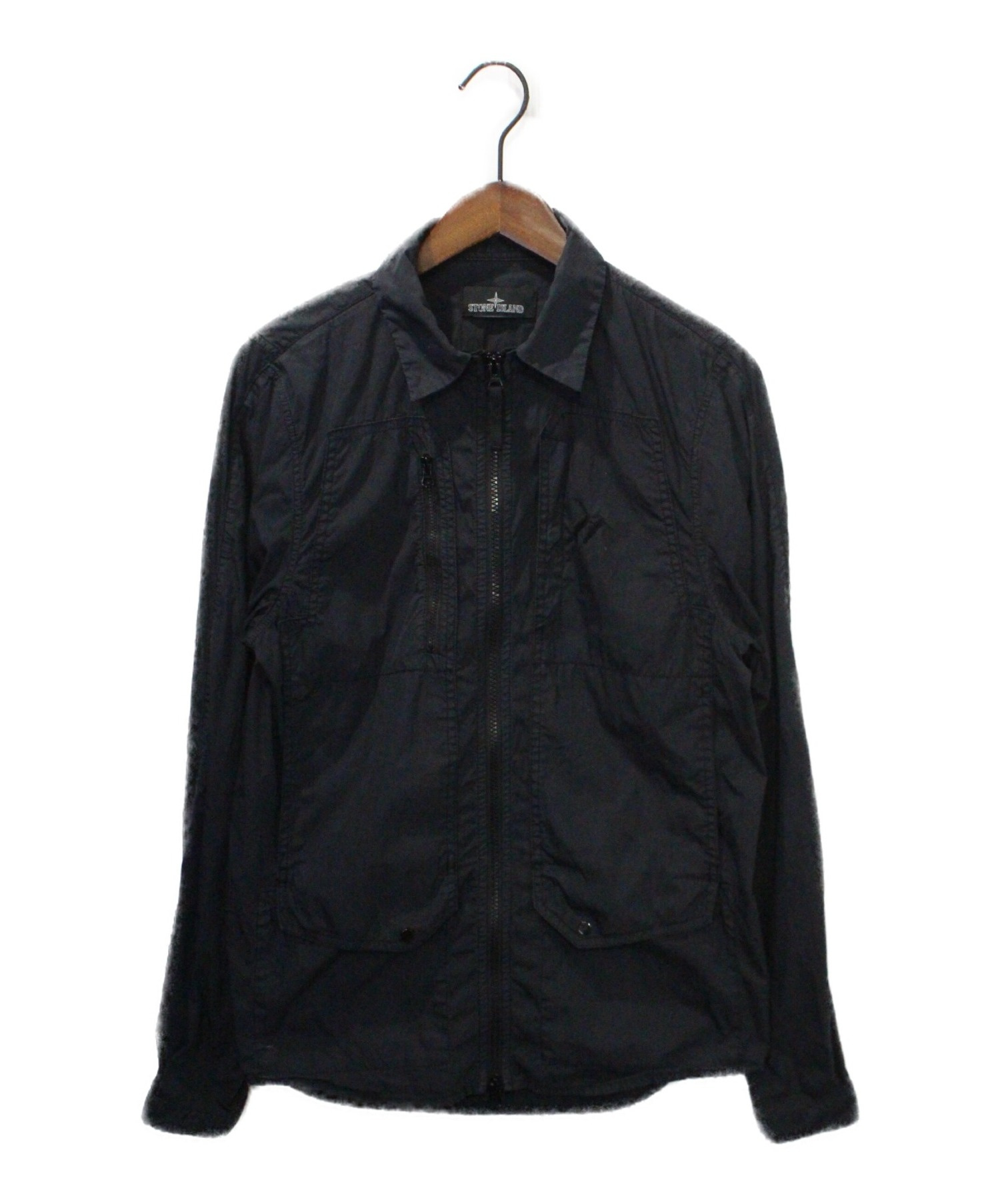 Stone Island Shadow Project ストーンアイランド シャドウプロジェクト Nyco Poplin Shirt Jacket ブラック サイズ S ブランド古着の通販サイト ブランドコレクト